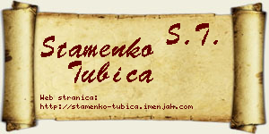 Stamenko Tubica vizit kartica
